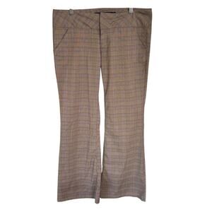 Y2K Plaid Low Rise Flare Leg Pants Career 2000s Office Siren Indie Sleeze Bratz